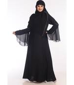 Black Nida Embroidered Zari Work Abaya