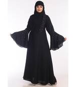 Multicolor Nida Embroidered Zari Work Abaya