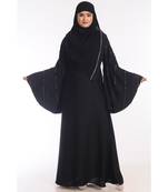 Black Nida Embroidered Zari Work Abaya