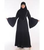 Black Nida Embroidered Zari Work Abaya