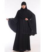 Black Nida Embroidered Zari Work Abaya