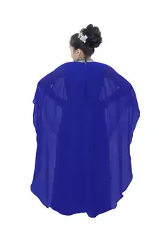 Royal Blue Georgette Embroidered Zari Work Kids Kaftans