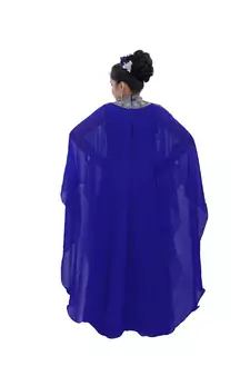 Royal Blue Georgette Embroidered Zari Work Kids Kaftans