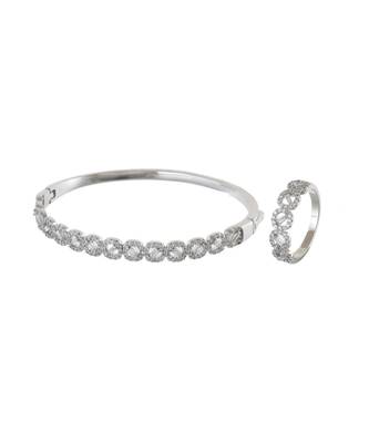 Silver Classy Elegant Diamond Bracelet Ring Combo Special For Valentine 1