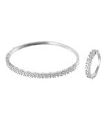 Silver Beautiful Diamond Bracelet Ring Combo Special Gift For Valentine