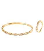 Golden Cute Diamond Bracelet Ring Combo Special Gift For Valentine