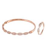 Rose Gold Cute Diamond Bracelet Ring Combo Special Gift For Valentine