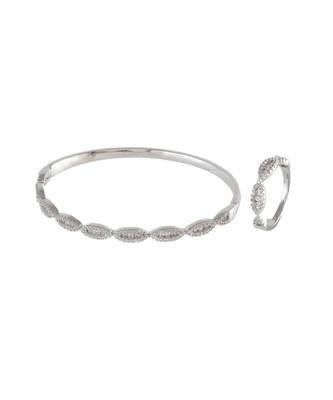 Silver Cute Diamond Bracelet Ring Combo Special Gift For Valentine 1