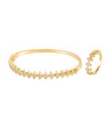 Golden Stylish Diamond Bracelet Ring Combo Special Gift For Valentine