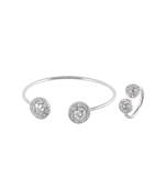 Silver Elegant Diamond Bracelet Ring Combo Special Gift For Valentine