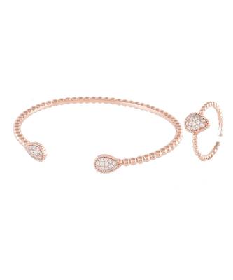 Rosegold Delicate Daimond Bracelet Ring Combo Special Gift For Valentine 1