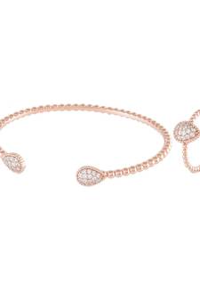 Rosegold Delicate Daimond Bracelet Ring Combo Special Gift For Valentine