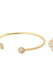 Golden Sweet N Simple Diamond Bracelet Ring Combo Special Gift For Valentine