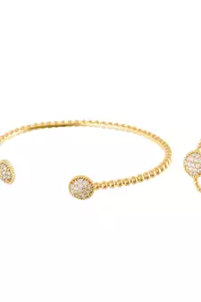 Golden Sweet N Simple Diamond Bracelet Ring Combo Special Gift For Valentine
