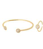 Golden Sweet N Simple Diamond Bracelet Ring Combo Special Gift For Valentine