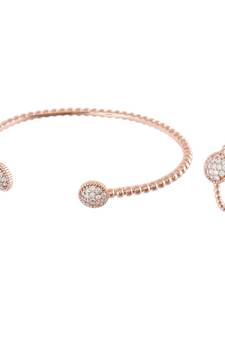 Rosegold Sweet N Simple Diamond Bracelet Ring Combo Special Gift For Valentine