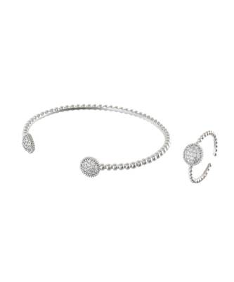 Silver Sweet N Simple Diamond Bracelet Ring Combo Special Gift For Valentine 1
