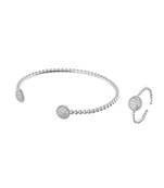 Silver Sweet N Simple Diamond Bracelet Ring Combo Special Gift For Valentine