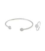 Silver Cute N Elegant Daimond Bracelet Ring Combo Special Gift For Valentine