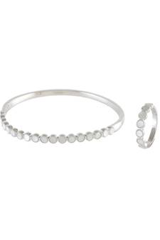 Silver Beautiful Shell Pearl Elegant Bracelet Ring Combo Special For Valentine