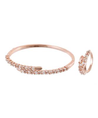 Rosegold Royal Classy Diamond Bracelet Ring Combo Special For Valentine 1