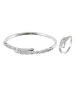 Silver Royal Classy Diamond Bracelet Ring Combo Special For Valentine