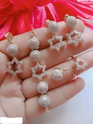 Silver diamond jewellery-combo 1