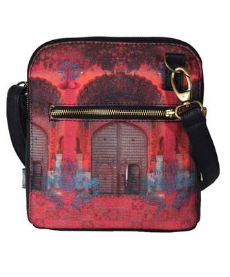 Pink Royal Door Design Crossbody Bag For Women And Girls 1