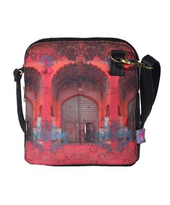 Pink Royal Door Design Crossbody Bag For Women And Girls 2
