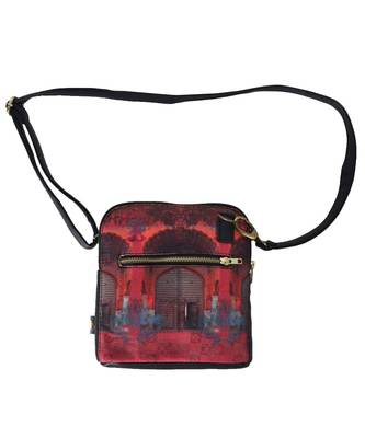 Pink Royal Door Design Crossbody Bag For Women And Girls 5