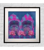 Cool Blue Rajasthani Framed Art Print