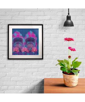 Cool Blue Rajasthani Framed Art Print 3