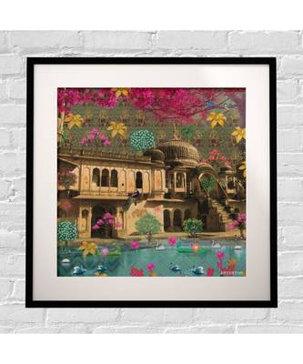 Beautiful Rajasthani Haveli Framed Art Print 1