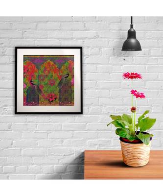 Peacock in Castle Framed Art Print 3