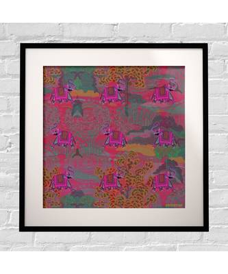 Rajasthani Haathi Framed Art Print 1