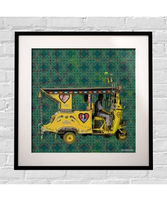 Yellow Auto Rickshaw Framed Art Print 2