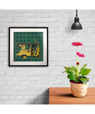 Yellow Auto Rickshaw Framed Art Print 3