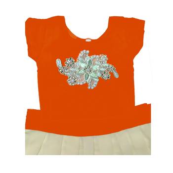Multicolor Plain Georgette Stitched Lehenga 3