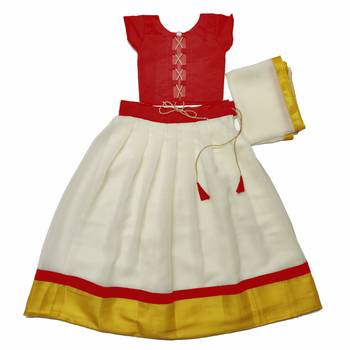 Multicolor Plain Georgette Stitched Lehenga 2