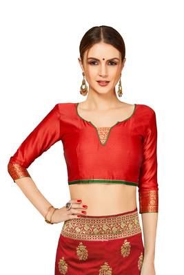  maroon woven jacquard saree with blouse 3