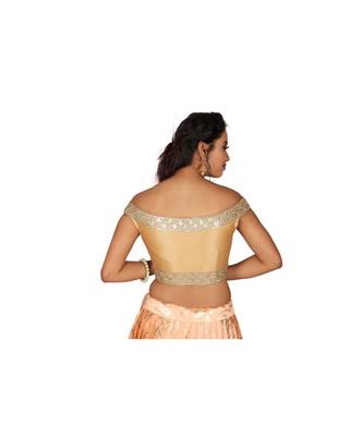 Orange Embroidered Foil Readymade Lehenga Cholis 2