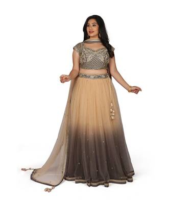 Gold Embroidered Net Readymade Lehenga Cholis 1