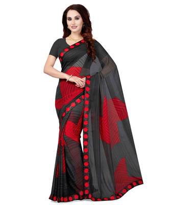 Combo Of 2 Poly Georgette Multicolor Printed Women's Saree 2