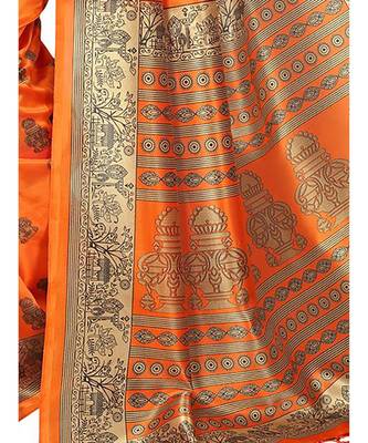 Combo of 3 Poly Silk Multicolor Printed Women's Saree/Sari With Blouse Piece 4