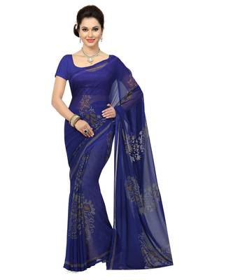 Combo of 5 Poly Georgette Multicolor Printed Women's Saree 5