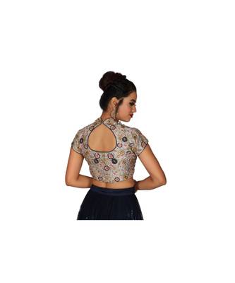 Blue Embroidered Net Readymade Lehenga Cholis 2