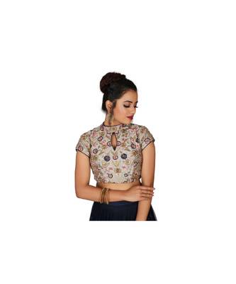 Blue Embroidered Net Readymade Lehenga Cholis 4