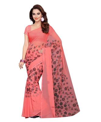 Combo of 3 Multicolor Poly Georgette Printed Women's Saree/Sari 2
