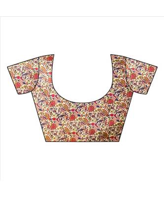 Combo of 3 Poly Silk Multicolor Printed Women's Saree/Sari With Blouse Piece 6