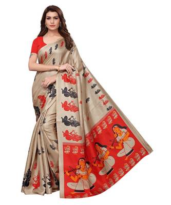 Combo Of 5 Poly Silk Multicolor Printed Women's Saree 4